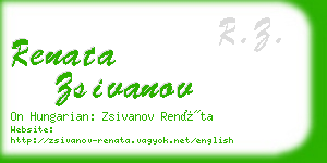 renata zsivanov business card